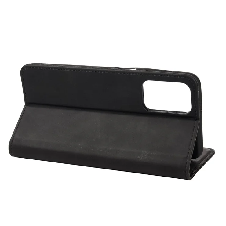 For Xiaomi Redmi Note 11 5G (China) (MediaTek)/Note 11T 5G/Note 11S 5G Color Splicing Full Protection Leather Stand Wallet Cover Phone Case - Black