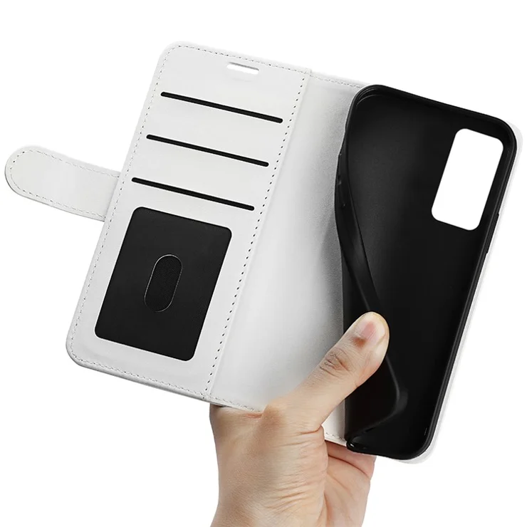 Crazy Horse Texture Stand Leather Case for Xiaomi 12 5G/12X 5G/12S 5G, Wallet Folio Flip Phone Shell Cover - White
