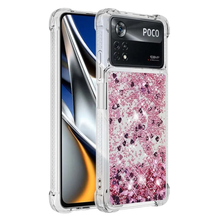 Pack Coque Silicone Rose + Verre Trempé Pour Poco X4 Pro 5G - Little Boutik - Neuf