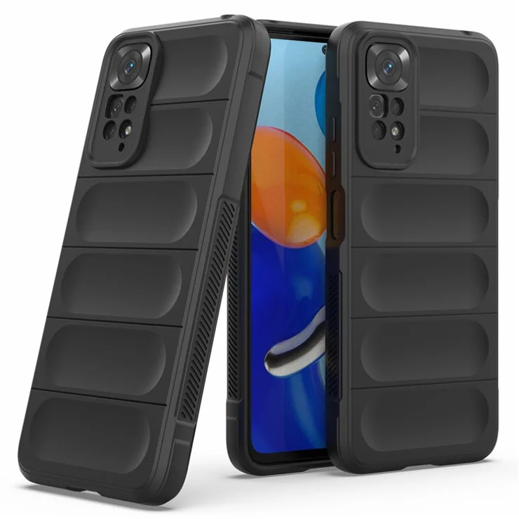 For Xiaomi Redmi Note 11S 4G/Note 11 4G (Qualcomm) TPU Mobile Phone Drop-proof Case Rugged Back Cover - Dark Grey
