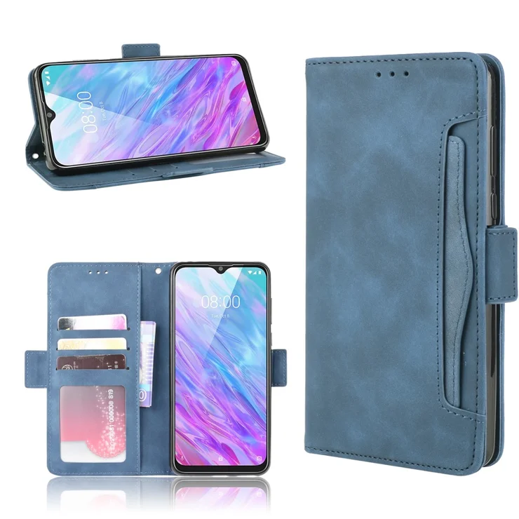 Custodia Portafoglio In PU Pelle Per ZTE Zmax 10 6.5'' - Cover Flip Con Slot, Guscio TPU, Protezione Antiurto (Blu)