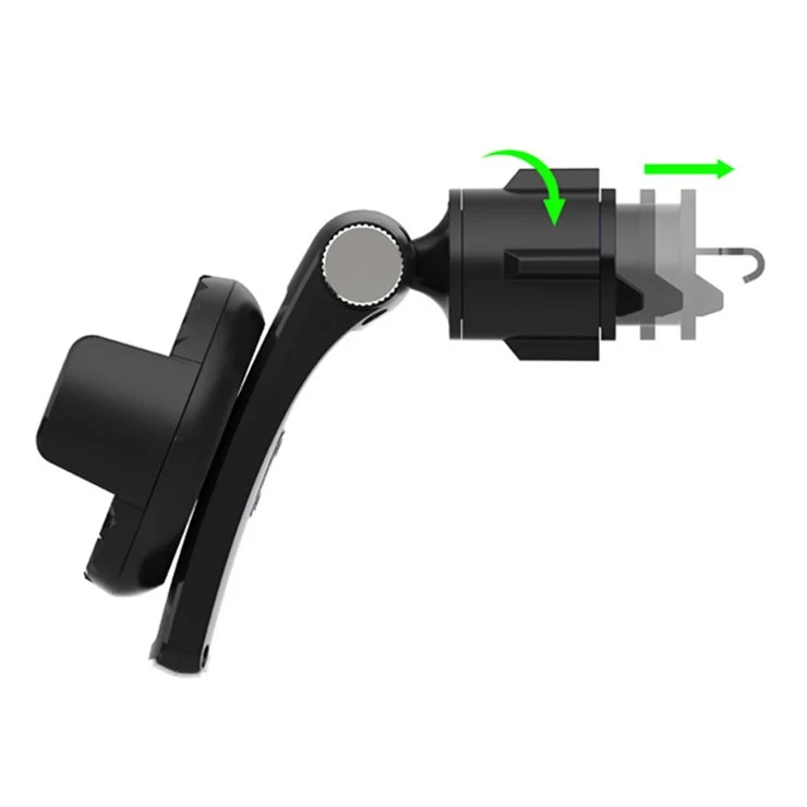 Q001 Multi-function Vehicle Cell Phone Mount Universal Air Vent Phone Holder with Adjustable Clip for Car - Green