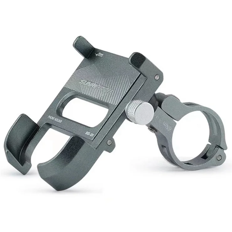 SUNRIMOON SG-01 Large Size Version Universal Bike Phone Mount Waterproof Phone Holder for Road Bike/ MTB/ Scooter - Titanium Grey