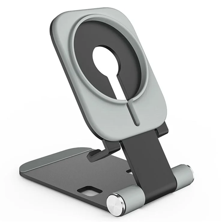 Phone Stand Compatible with MagSafe Charger Foldable Wireless Charger Phone Holder Cradle - Dark Grey