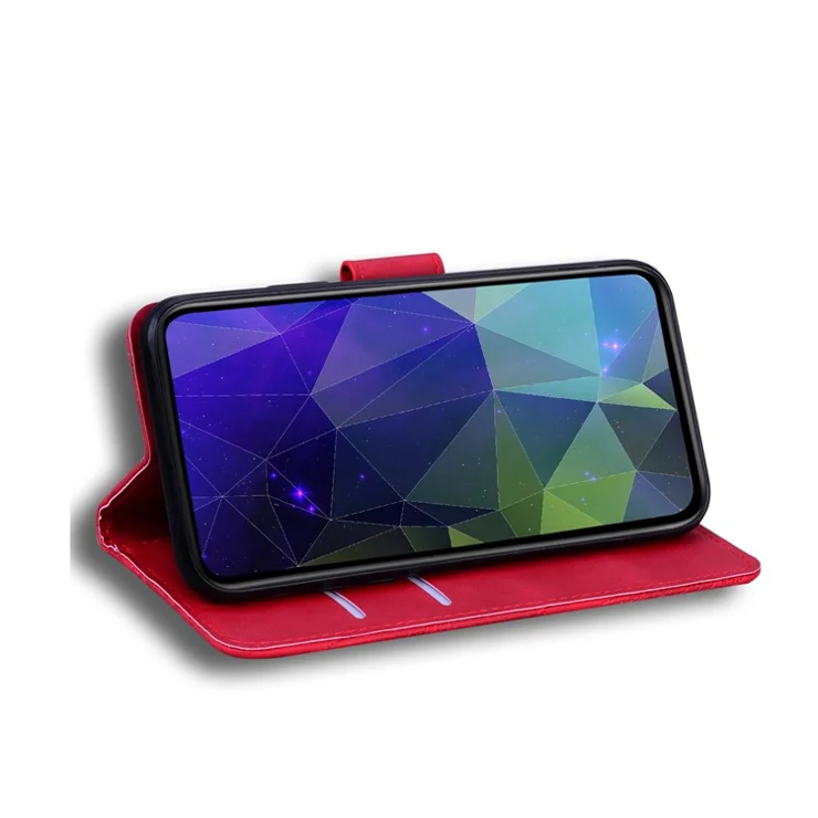 Flip Leather Phone Full Protection Case with Wallet Stand for Google Pixel 5a 5G - Red