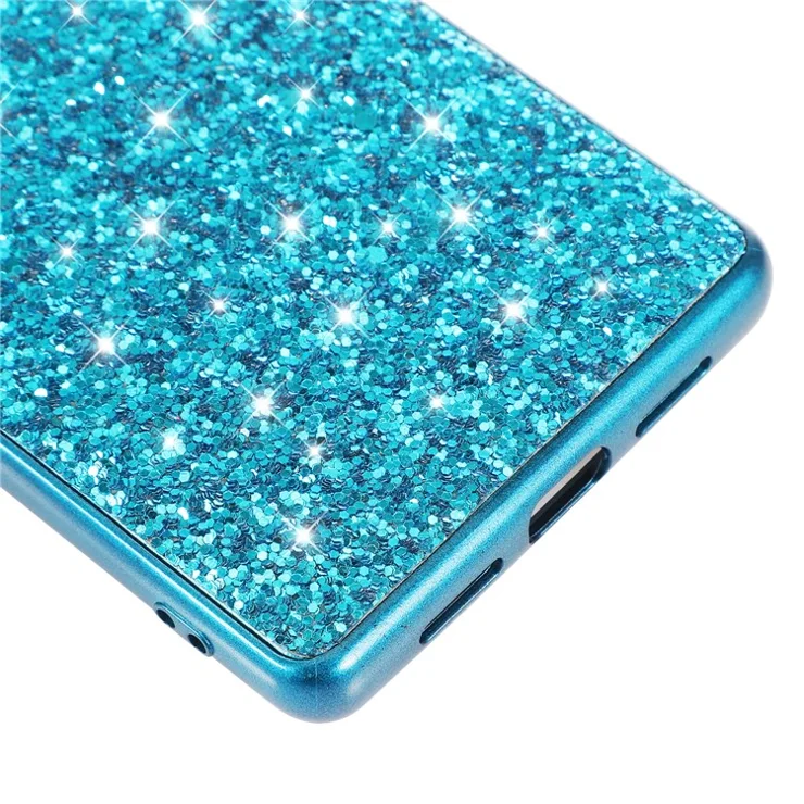 Glitter Electroplating TPU Bumper + Hard PC Back Panel Hybrid Phone Case Cover for Google Pixel 6 Pro - Silver