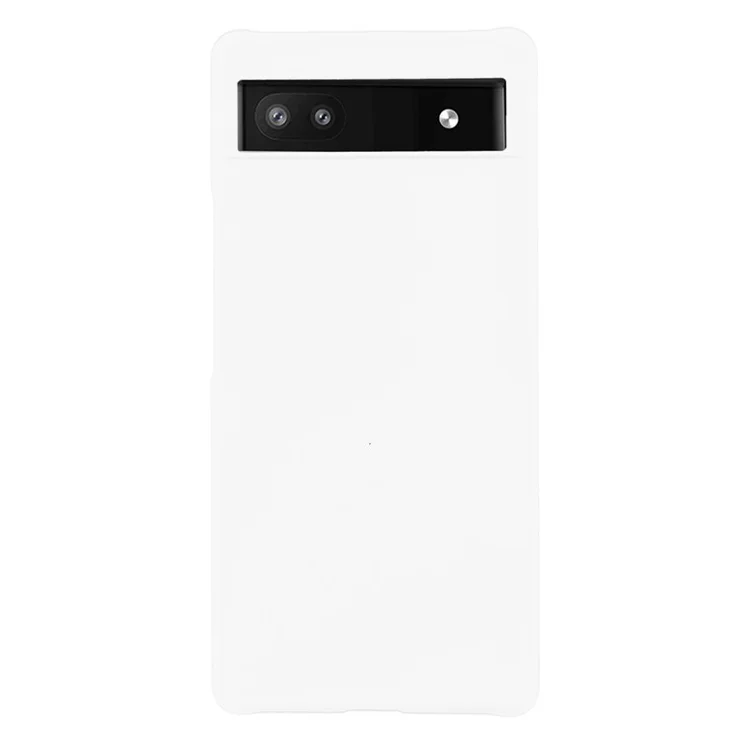 Anti-dust Glossy Surface Rubberized Hard PC Phone Covering Protective Phone Case for Google Pixel 6a - White