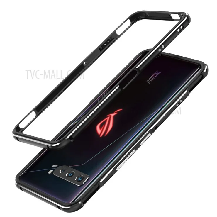Metal Frame Protective Phone Cover for Asus ROG Phone 3 ZS661KS - Black / Silver