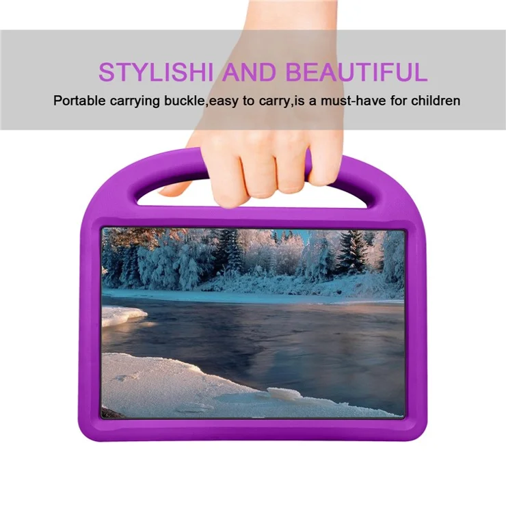 Sparrow Design Kids Tablet Washable Protector with Handle Kickstand EVA Foam Cover for Amazon Kindle Fire HD 10 (2017) / (2019) / (2020) - Purple