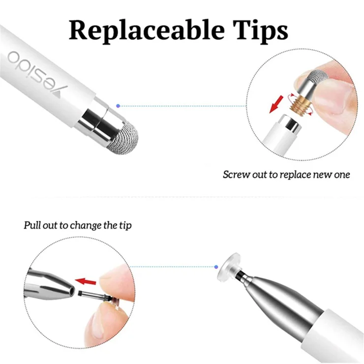 YESIDO ST02 in Disc Mesh Fiber Tip High Sensitivity Stylus