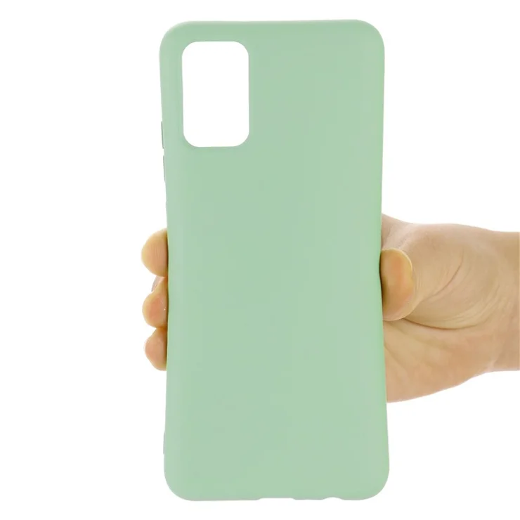For Oppo A55 5G / A54 4G Liquid Silicone Case Shockproof Protective Phone Cover with Strap - Green