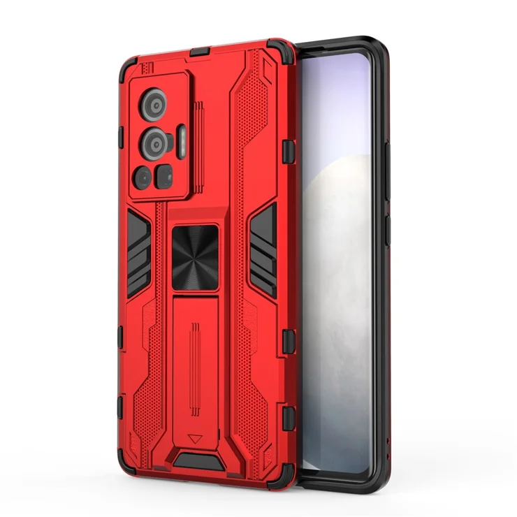 Custodia SATURCASE Per Vivo X70 Pro, Antiurto Doppio Strato Con Anello Metallico E Supporto Magnetico, Nero