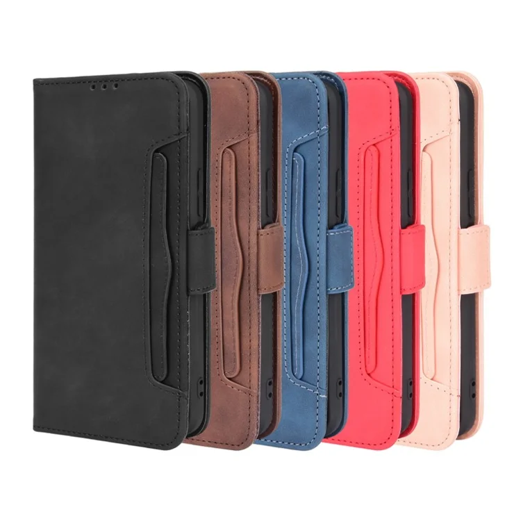 For vivo Y33s 4G / Y21 / Y21s / Y32 4G / Y21t 4G / Y21e 4G / Y21a 4G / Y21G / T1X 4G / Y33t Anti-Drop Flip Phone Case PU Leather + TPU Phone Cover Multiple Card Slot Practical Wallet Stand Design - Black