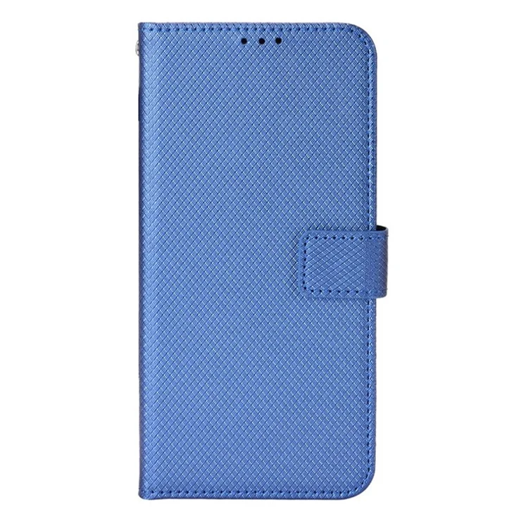 Diamond Texture Case for vivo X60 Pro 5G (Global)/X60 5G, PU Leather Anti-drop Wallet Stand Phone Cover - Blue