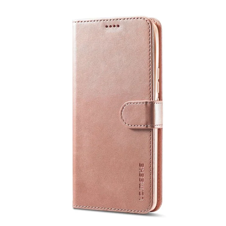 LC.IMEEKE For Realme 8 5G/9 5G/9 Pro 5G/V13 5G/Q3 5G/Q3i 5G PU Leather Flip Wallet Case Stand Shockproof TPU Inner Shell Phone Cover - Pink