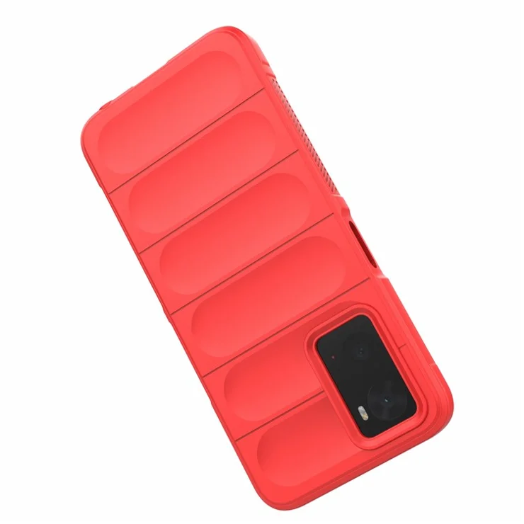 Soft TPU Case for Realme 9i/Oppo A36/A76 4G Anti-fall Phone Wear-resistant Rugged Back Cover Phone Protector - Red