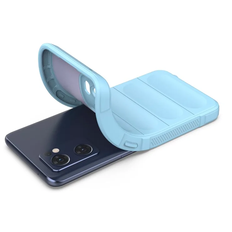 Soft TPU Back Cover for Oppo Reno7 5G (Global) Well-protected Anti-drop Rugged Phone Case - Baby Blue
