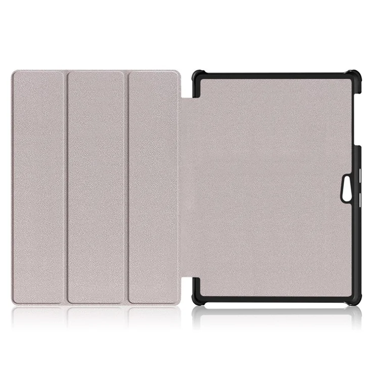 Tri-fold Stand Flip Leather Protective Case for Microsoft Surface Go - Black