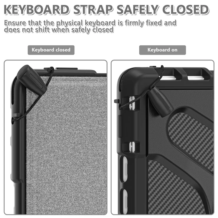 For Microsoft Surface Pro 8 Protective Case Shockproof Tablet Cover TPU Frame + PC Back Shell with Kickstand - Black
