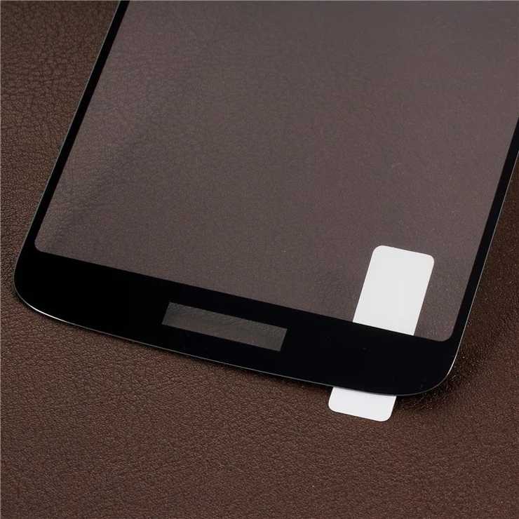 For Motorola Moto E5 Plus Silk Printing Full Screen Coverage Tempered Glass Protector - Black