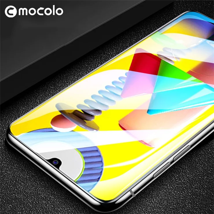 MOCOLO Silk Print HD Tempered Glass Full Glue Full Coverage Screen Film for Samsung Galaxy A20/A30/A50/M30/M30s/A30s/M31/M21
