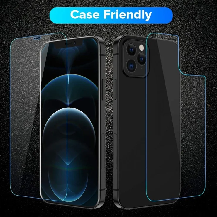 2.5D Arc Edge 9H Tempered Glass Screen Protector with Back Film for iPhone 12 mini