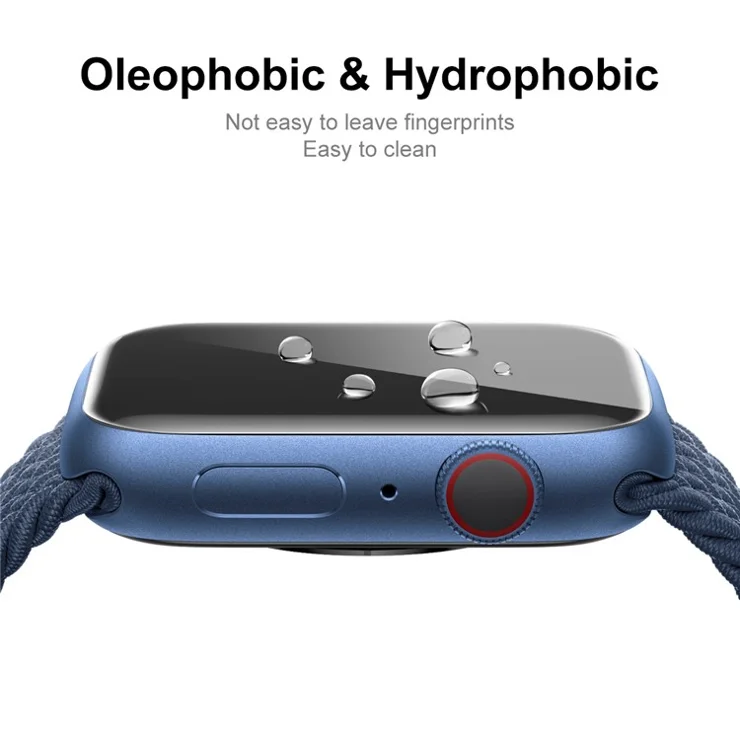 ENKAY HAT PRINCE 2Pcs / Set 3D Curved Hot Bending Full Coverage PET Soft Film for Apple Watch Series 9 / 8 / 7 45mm - Transparent