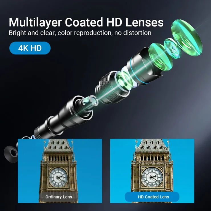 Optical Zoom 40x Zoom Lens For Mobile Telescope 40x Zoom Camera