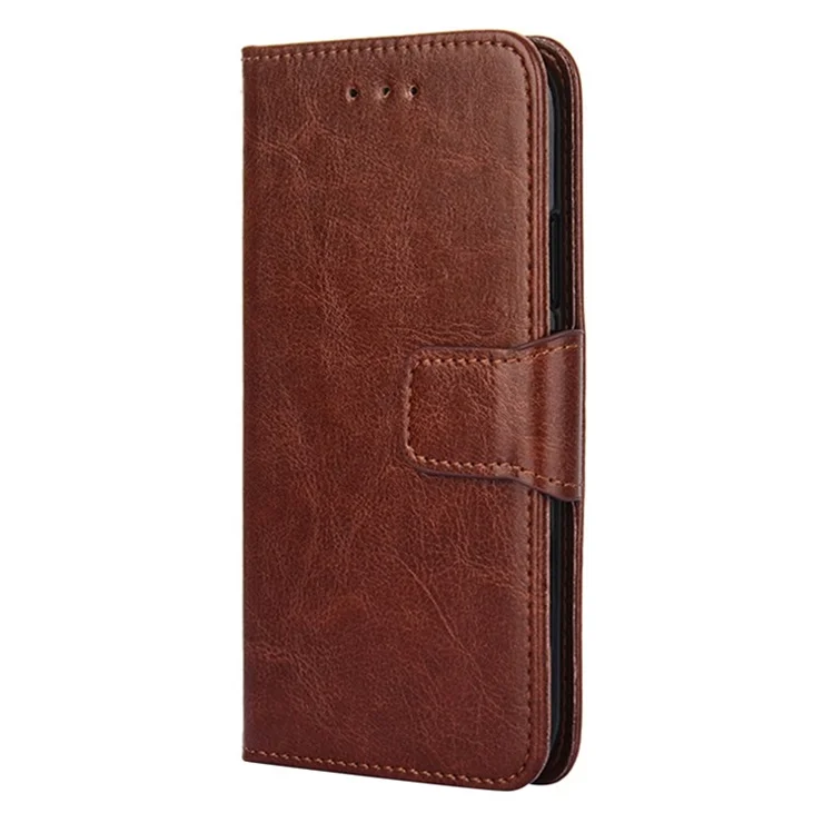 For OnePlus Nord CE 2 Lite 5G Anti-drop Full Covering PU Leather Wallet Case Stand Function Magnetic Closure Shockproof Flip Folio Cover - Brown