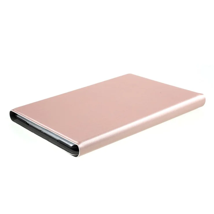 Detachable Wireless Bluetooth-compatible Keyboard + PU Leather Stand Case for for iPad mini (2019) 7.9 inch/mini 4 - Rose Gold Color