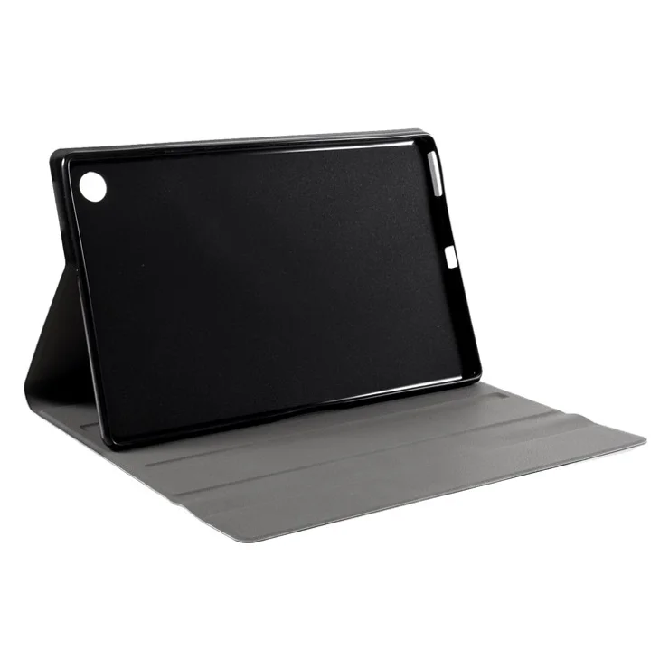 Bluetooth-compatible Backlight Keyboard Leather Stand Case for Lenovo Tab M10 Plus - Black