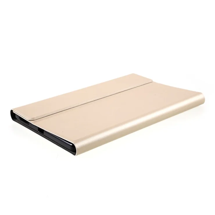 Bluetooth-compatible Keyboard Leather Stand Cover Case for Lenovo Tab M10 HD Gen 2 X306F - Gold