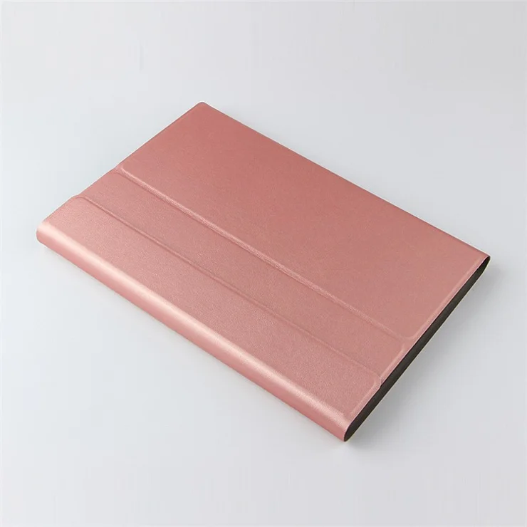 JIUYU for iPad 10.2 (2021) / (2020) / (2019) Leather Stand Tablet Case with Detachable Magnetic Wireless Keyboard (Without Touchpad) - Rose Gold