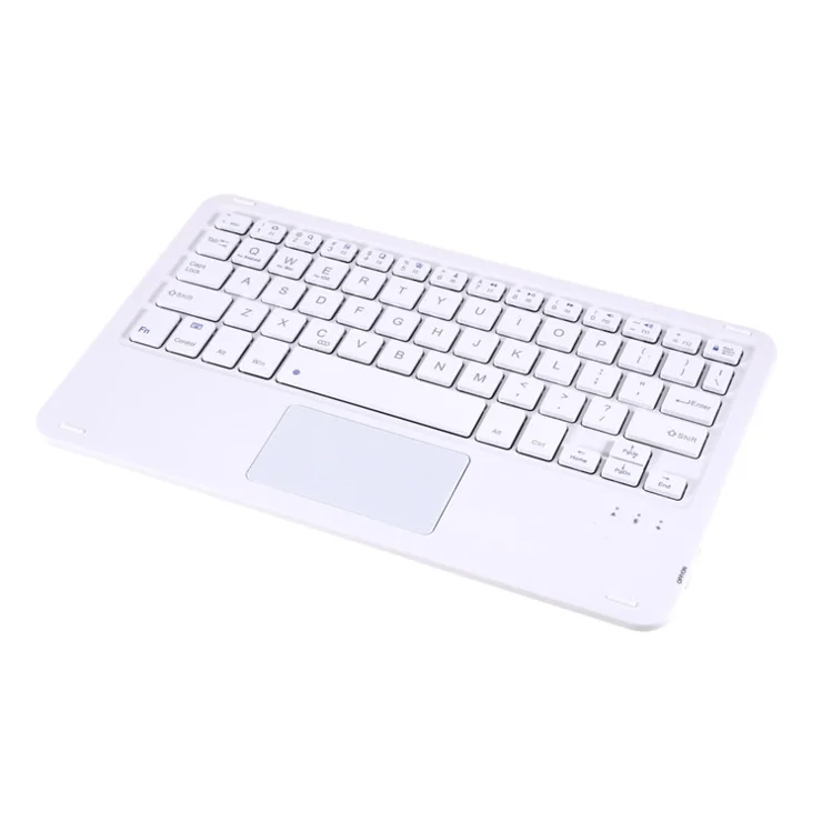 Bluetooth-compatible Keyboard with Touchpad + Leather Protective Case Combo Set for Lenovo Tab P11 TB-J606F / Tab P11 5G - Rose Gold
