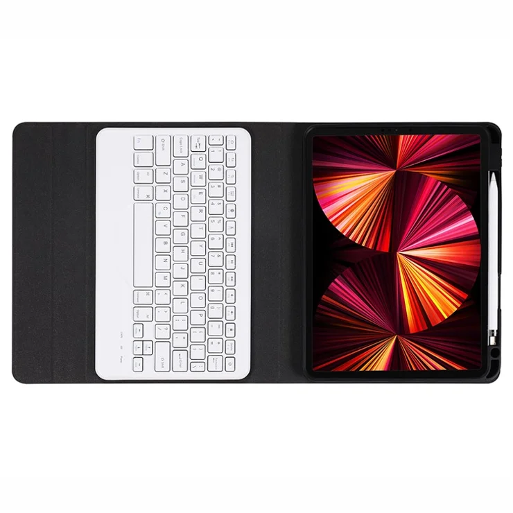 B011 Bluetooth-Compatible Keyboard Case for iPad Air 11 (2025) / (2024) / Pro 11 (2022 / 2021 / 2020 / 2018) / Air (2022) / (2020) - Pink / Blue