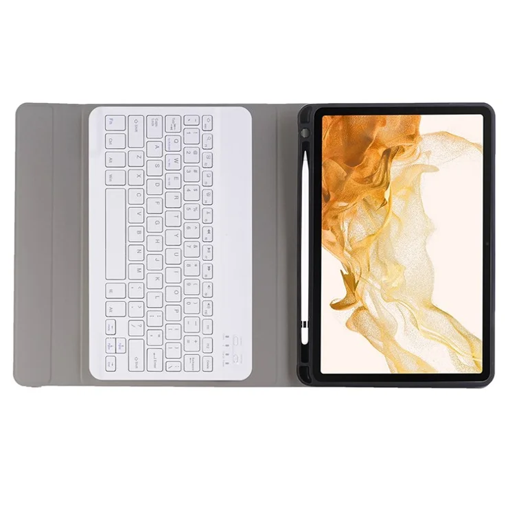 A700B Detachable Bluetooth-compatible Keyboard Case with Pencil Slot For Samsung Galaxy Tab S8 11 inch X700 X706 - Rose Gold