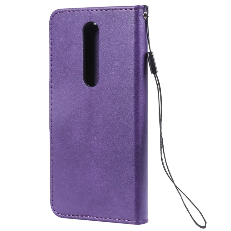 For Nokia Case Solid Color Leather Mobile Cover Wallet Stand