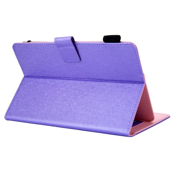 Universal Leather Case Cover with Card Storage for 7 inch Tablet - Purple