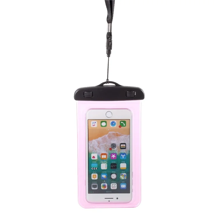 Universal IPX8 Waterproof Bag Armband Cover for iPhone Samsung Huawei Xiaomi etc., Size: 18.5x10cm - Pink