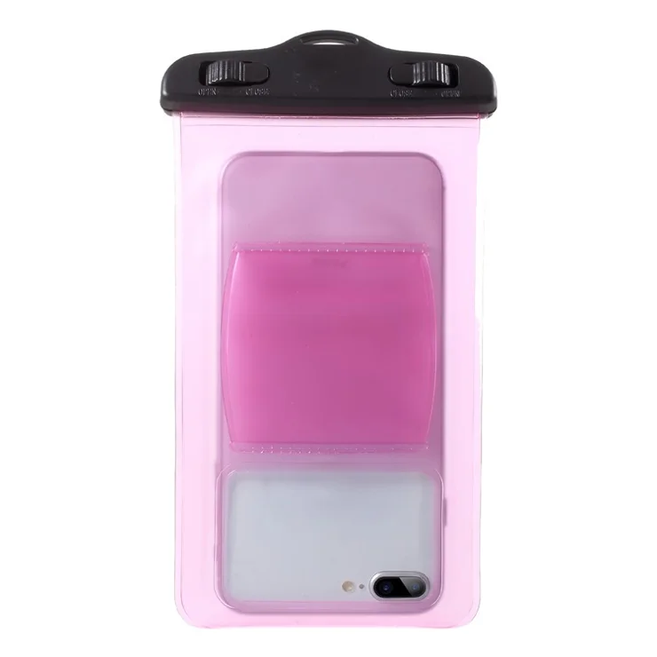 Universal IPX8 Waterproof Bag Armband Cover for iPhone Samsung Huawei Xiaomi etc., Size: 18.5x10cm - Pink