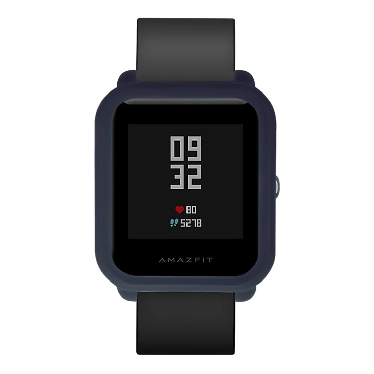 Soft Silicone Protector Watch Cover Shell Case for Huami Amazfit Smart Watch Youth Edition - Dark Blue