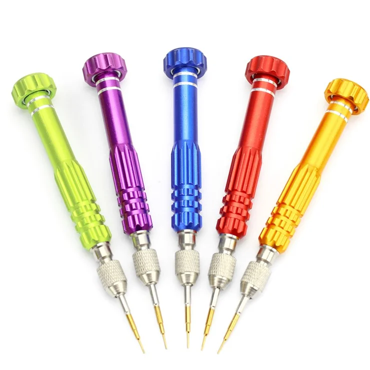 5 in 1 Professional Opening Tool Disassembling Repair Screwdriver Set for iPhone Repair - Gold Color