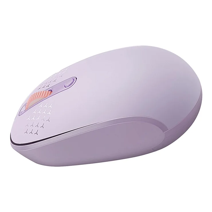 BASEUS FO1B Tri-Mode Wireless Mouse 800 / 1000 / 1600 DPI 2.4G / Bluetooth-compatible Mouse with Silent Button - Purple