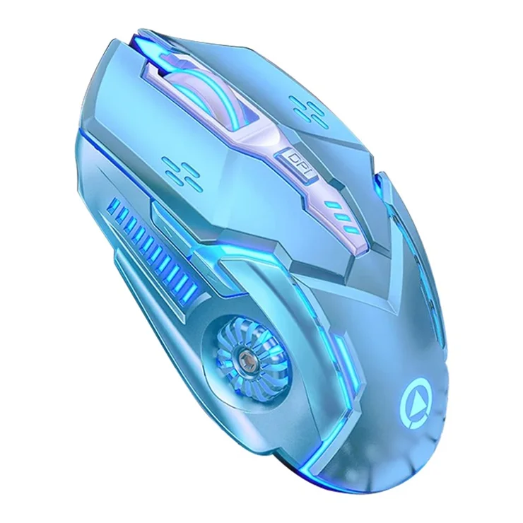 YINDIAO A9 2.4G Wireless Mouse 1200 / 1600 / 2400 / 3200 DPI Adjustable Silent 6 Keys Lighting Mouse - Blue