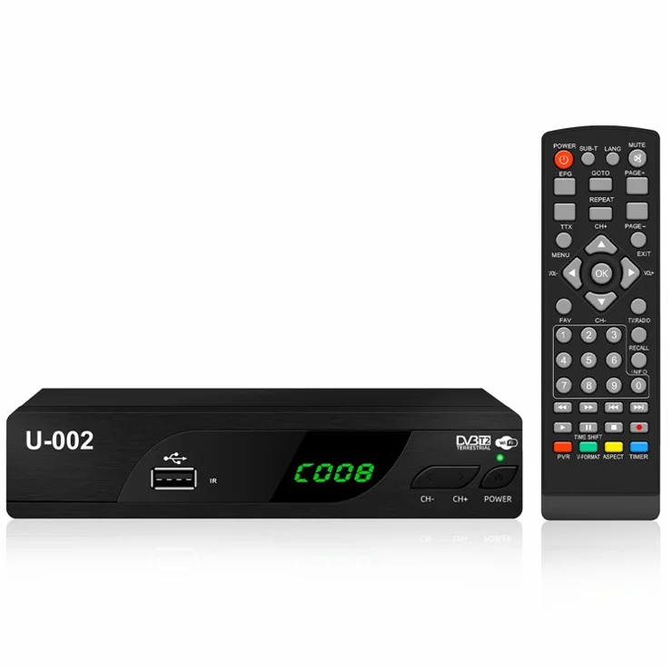 H.264 DVB-T2 U-002 WiFi TV Box Smart 1080P TV Box - US Plug