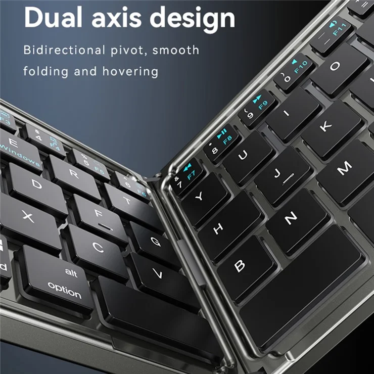 YESIDO KB27 Ultra Slim Mini Two-Fold Bluetooth-compatible Keyboard for Macos Windows iOS