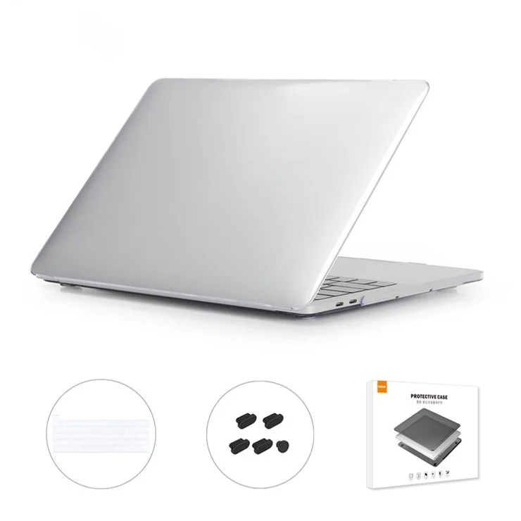 ENKAY for MacBook Pro 13 inch with Touch Bar (2020) A2251/A2289/A2338 (US Version) Hat-Prince 3-In-1 Crystal Laptop Cover Case + Ultra Thin Keyboard Film + Dustproof Plug - Transparent