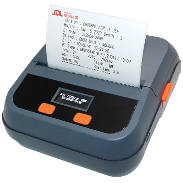 TPL80H Portable Thermal Label Printer Wireless Mobile Receipt Printer, USB+Bluetooth-compatible Version - UK Plug