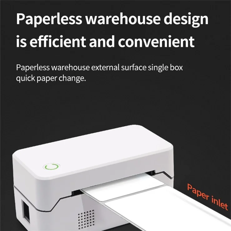 TDL407H Desktop Thermal Label Printer Barcode Printing Machine, USB + Bluetooth-compatible Version - EU Plug