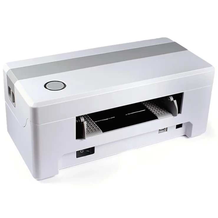 TDL406 203DPI Desktop Thermal Label Printer High Speed Printing Barcode Sticker Maker Machine, USB Version - EU Plug